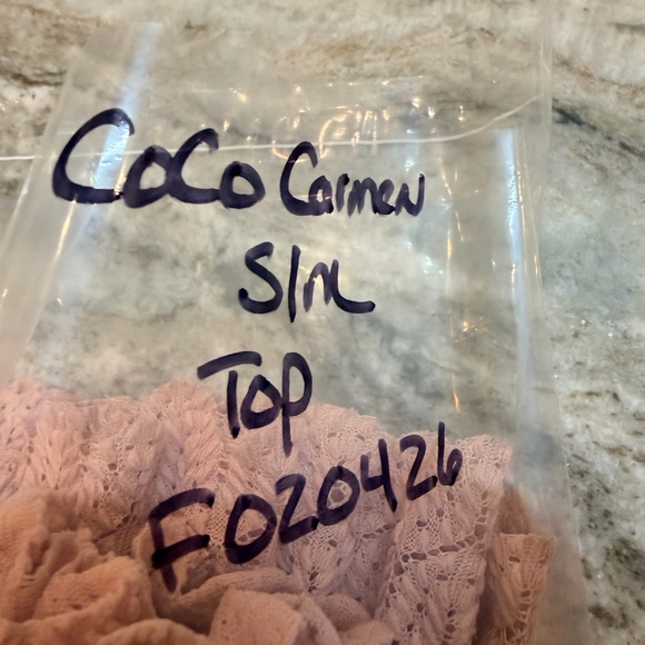 Coco + Carmen Blush Pink Lace Knit Sweater Top S/M Romantic Boho - Picture 8 of 8